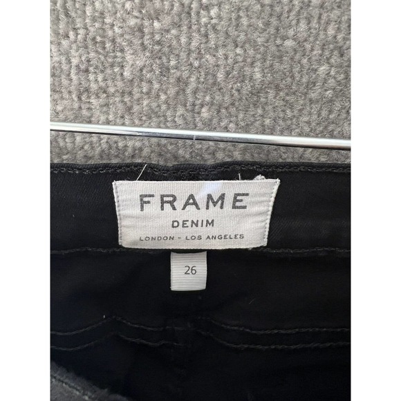 Frame Denim Le High Skinny‎ Jeans Womens Size 26 Stretch Black Made in USA - Picture 5 of 11